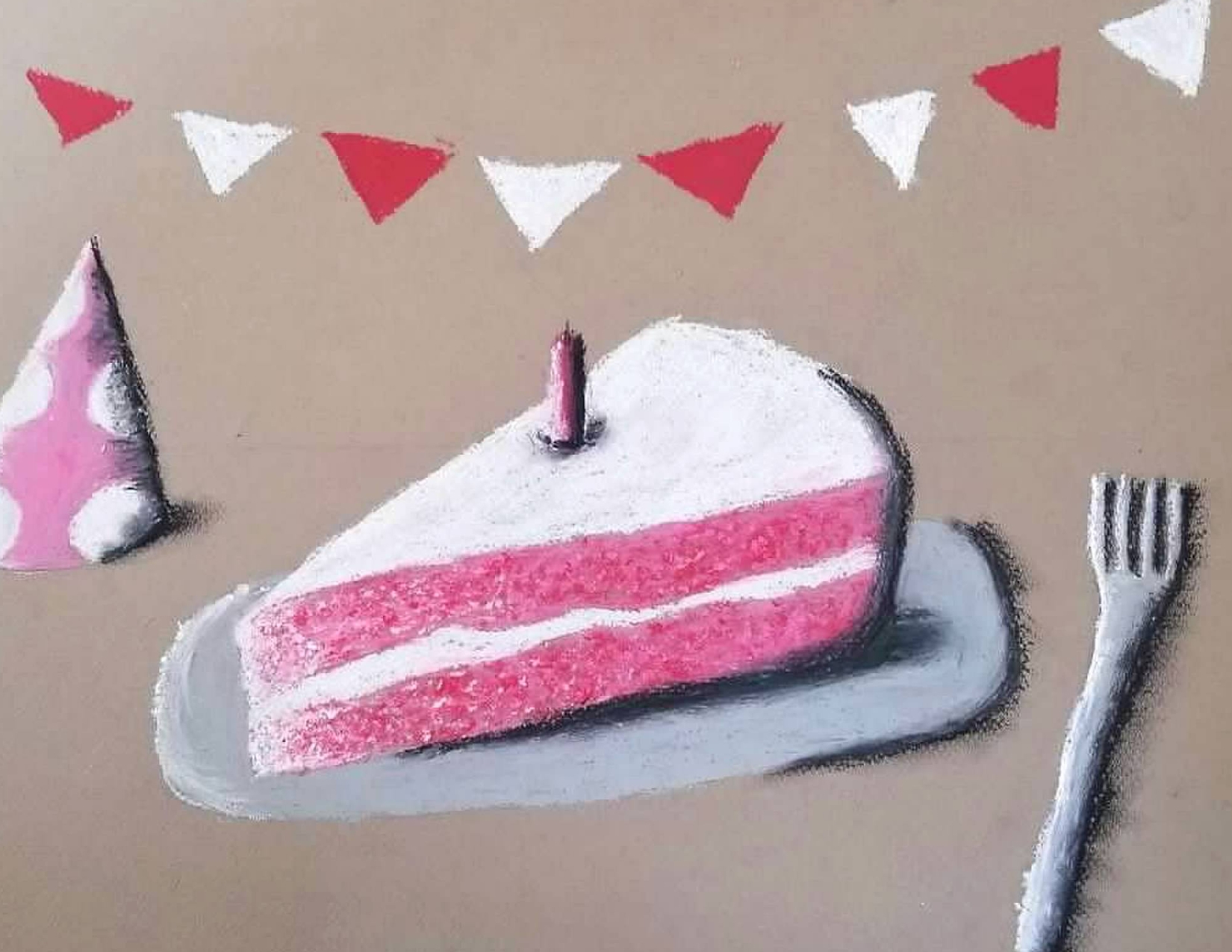 Cake oil painting